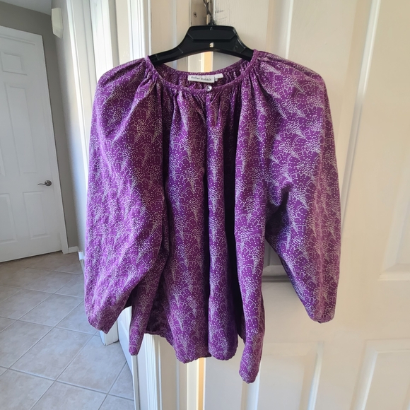 Roller Rabbit Purple Patterned Blouse - Picture 2 of 7